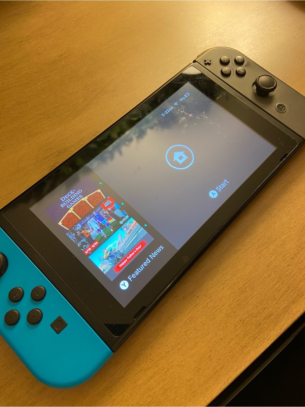 Nintendo Switch with Blue and Gray Joy-Con Controllers - Picture 9 of 9